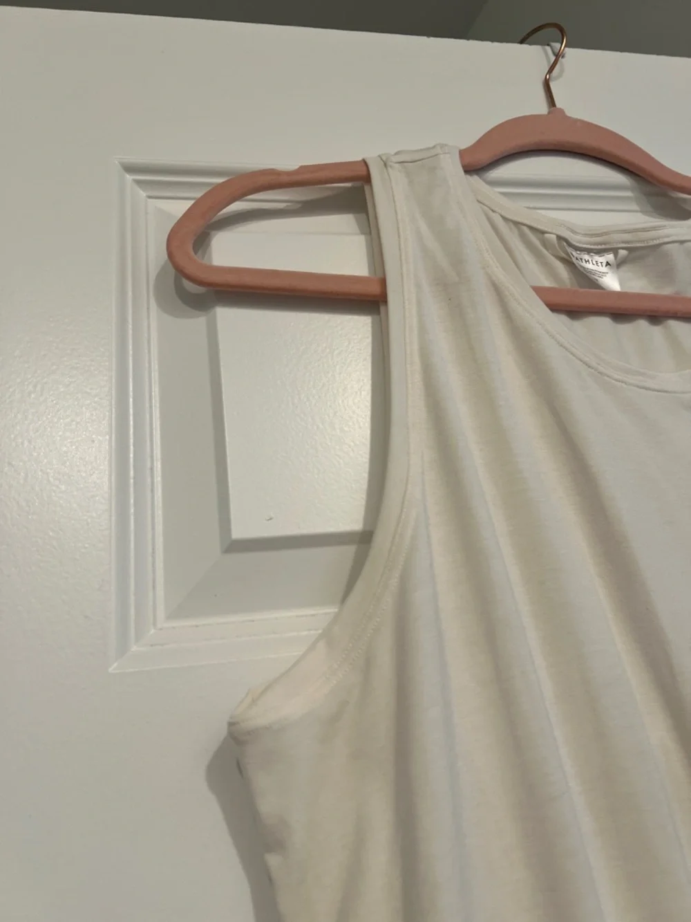 Athleta Ivory Sleeveless Tunic with Gathered Side Detail - Picture 7 of 11
